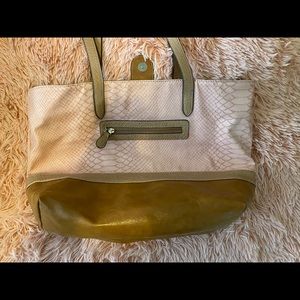 Pink and Brown Shoulder Bag